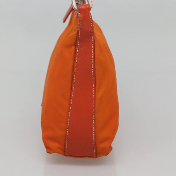 PRADA Shoulder Bag Nylon Orange Silver - Picture 5 of 12